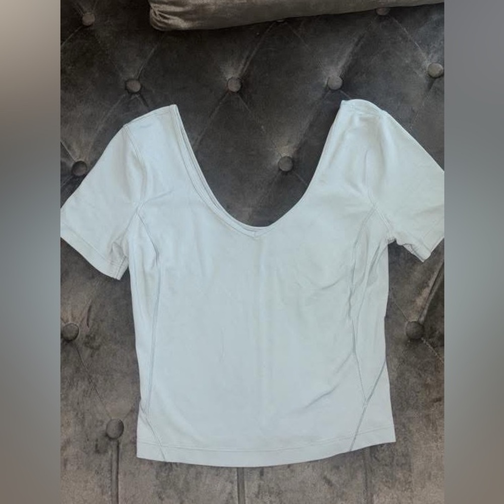 Women's White V-Neck Top